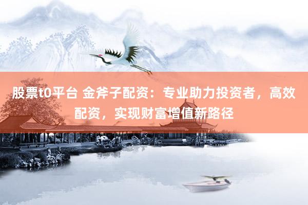 股票t0平台 金斧子配资：专业助力投资者，高效配资，实现财富增值新路径